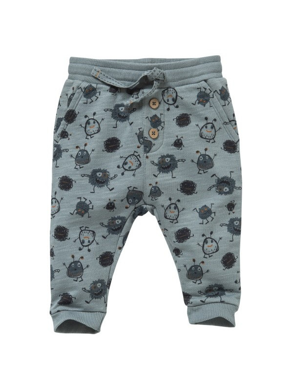 People Wear Organic - Bio Baby Sweathose mit Taschen und Monster-Allover