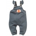 People Wear Organic - Bio Baby Sweat Latzhose mit Maus-Druck und Kürbis-Applikation