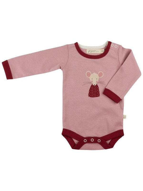Pigeon - Bio Baby Body mit Maus-Druck