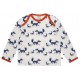 loud + proud - Bio Kinder Langarmshirt mit Fuchs-Allover, marine