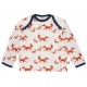 loud + proud - Bio Kinder Langarmshirt mit Fuchs-Allover, terracottoa