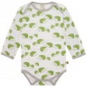 loud + proud - Bio Baby Body langarm mit Igel-Allover, grass