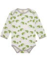 loud + proud - Bio Baby Body langarm mit Igel-Allover, grass