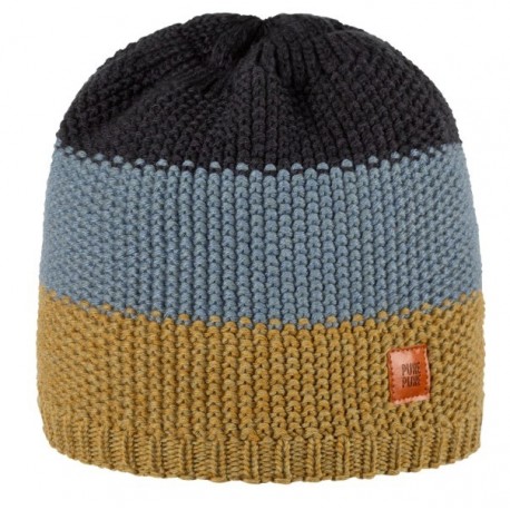 pure pure by BAUER - Bio Kinder Strick Beanie, Wolle/Seide/Baumwolle