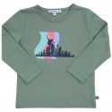 Enfant Terrible - Bio Kinder Langarmshirt mit mit Skyline- und Skater-Druck