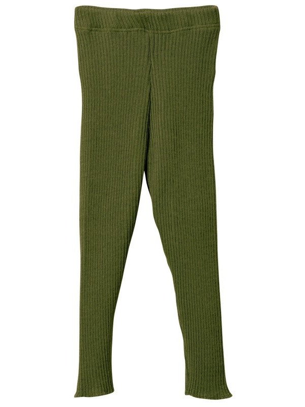 disana - Bio Kinder Strick Leggings, Wolle, oliv
