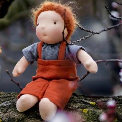 Chimpy Toys - Bio Waldorfpuppe Mike, 38 cm