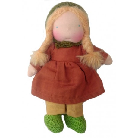 Chimpy Toys - Bio Waldorfpuppe Lilli, 38 cm