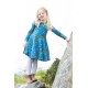 frugi - Bio Kinder Jersey Kleid "Sofia Skater Dress" mit Sternen-Allover