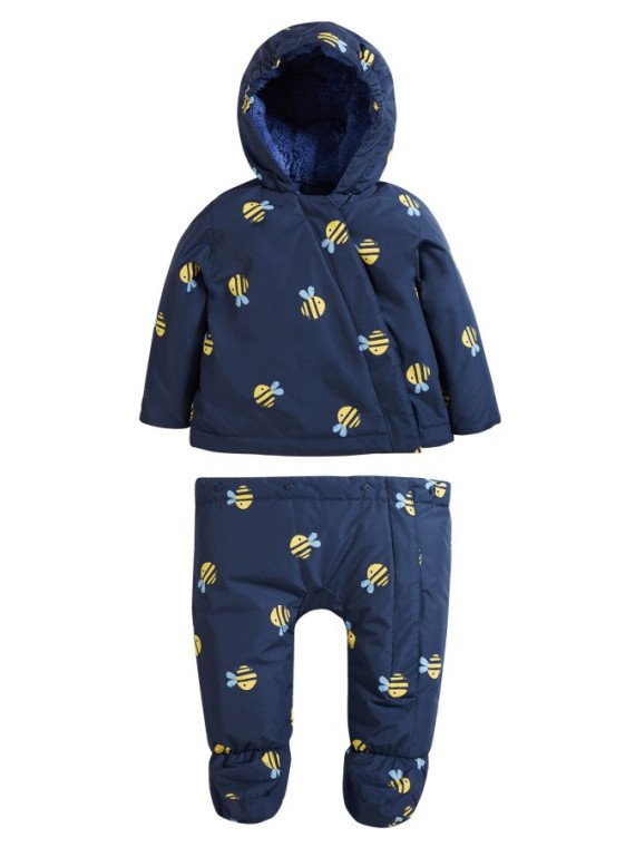 frugi - Bio Baby Schneenazug "Rambler Pram" mit Bienen-Allover