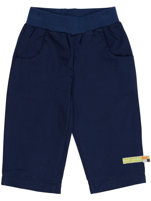 loud + proud - Bio Kinder Stoffhose, gefüttert, marine