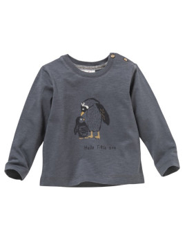 People Wear Organic - Bio Kinder Langarmshirt mit Pinguin-Druck