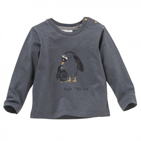 People Wear Organic - Bio Kinder Langarmshirt mit Pinguin-Druck