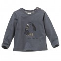 People Wear Organic - Bio Kinder Langarmshirt mit Pinguin-Druck