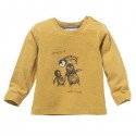 People Wear Organic - Bio Kinder Langarmshirt mit Pinguin-Druck, gelb