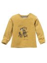 People Wear Organic - Bio Kinder Langarmshirt mit Pinguin-Druck, gelb