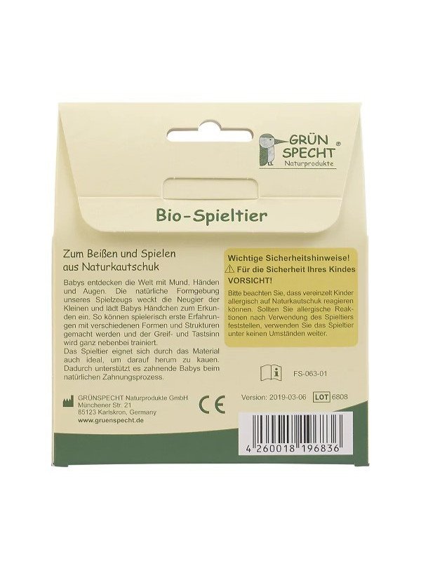 Grünspecht Naturprodukte - Bio Spieltier Marienkäfer aus Naturkautschuk