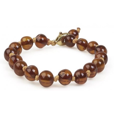 Grünspecht Naturprodukte - Baby Bernstein-Arm-/Fußkettchen, cognac