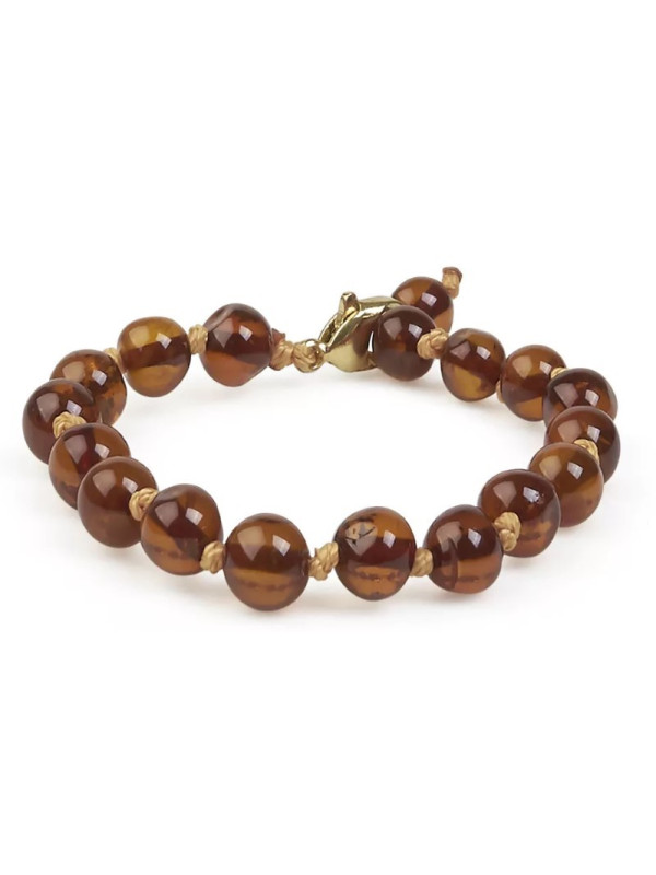 Grünspecht Naturprodukte - Baby Bernstein-Arm-/Fußkettchen, cognac