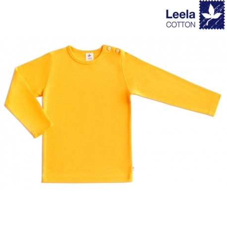 Leela Cotton - Bio Kinder Langarmshirt, sonnengelb