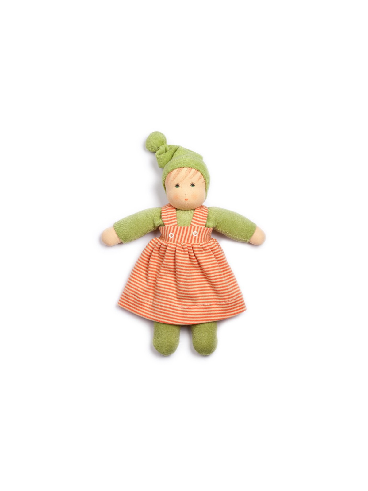Nanchen Natur - Bio Baby Schmusepuppe "Wuschel" 26cm, grün