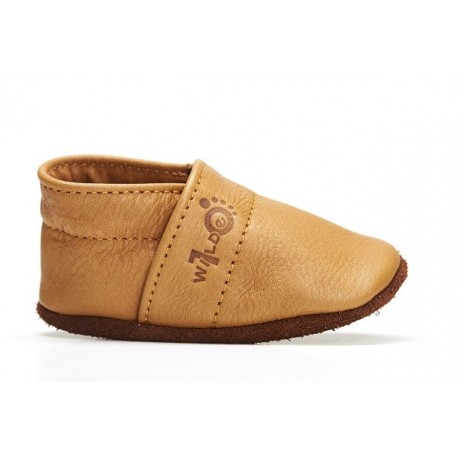 Wilde 10 - Bio Baby Lederschuhe "Brownie mit Branding", braun