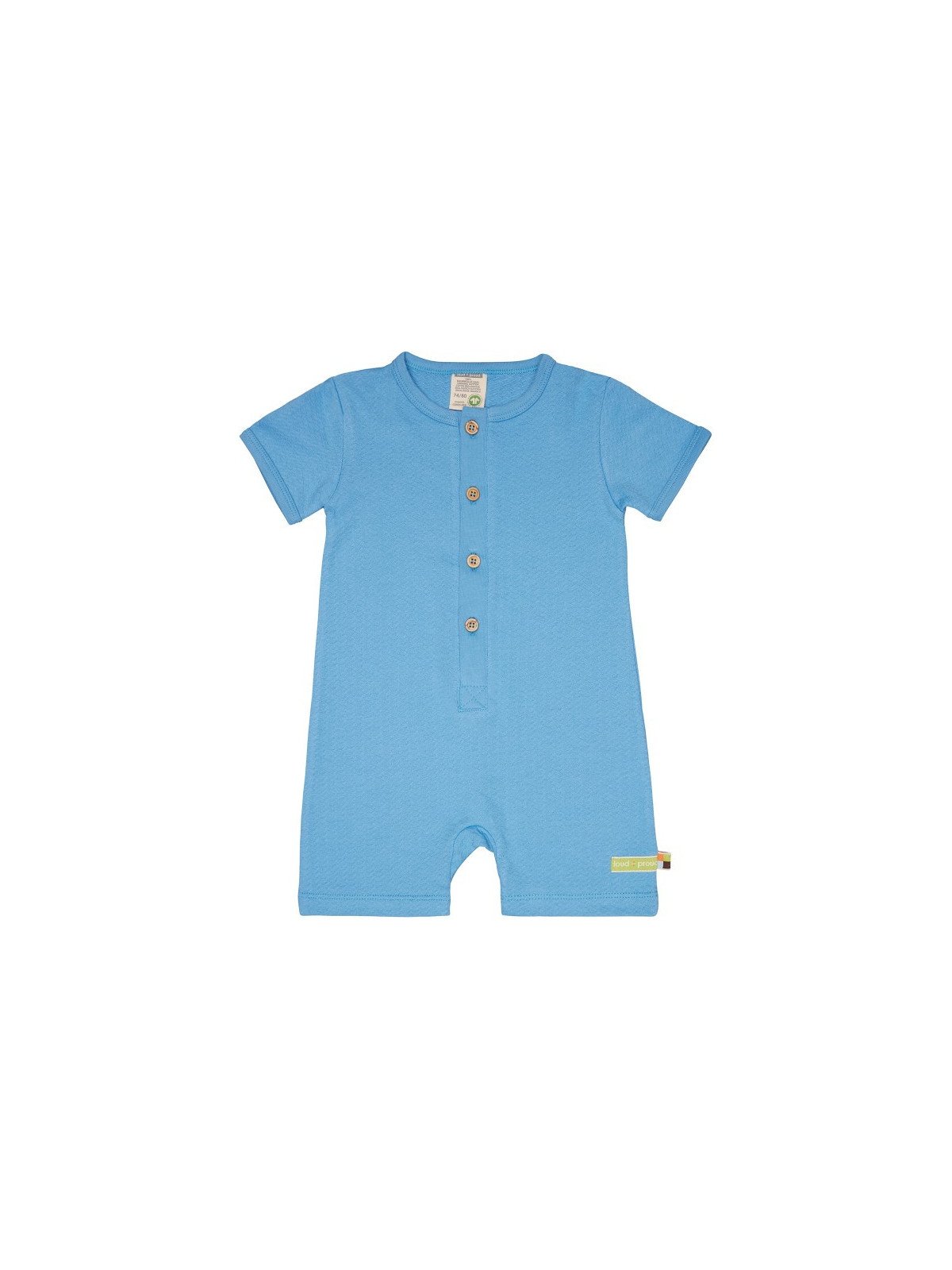 loud + proud - Bio Baby Jersey Spieler in Musselin-Optik, blau