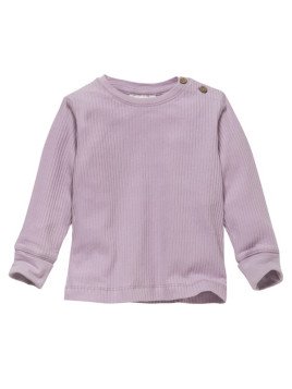 People Wear Organic - Bio Baby Langarmshirt mit Rippen-Struktur, flieder