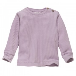 People Wear Organic - Bio Baby Langarmshirt mit Rippen-Struktur, flieder