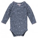 People Wear Organic - Bio Baby Body langarm mit Frühlingsblumen-Allover