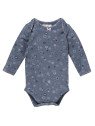 People Wear Organic - Bio Baby Body langarm mit Frühlingsblumen-Allover