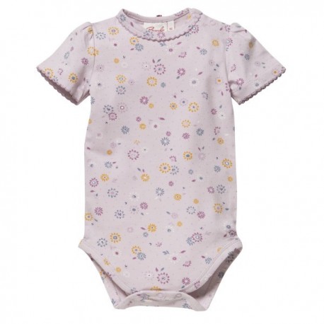 People Wear Organic - Bio Baby Body kurzarm mit Frühlingsblumen-Allover