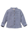 People Wear Organic - Bio Baby Musselin Hemd, taubenblau