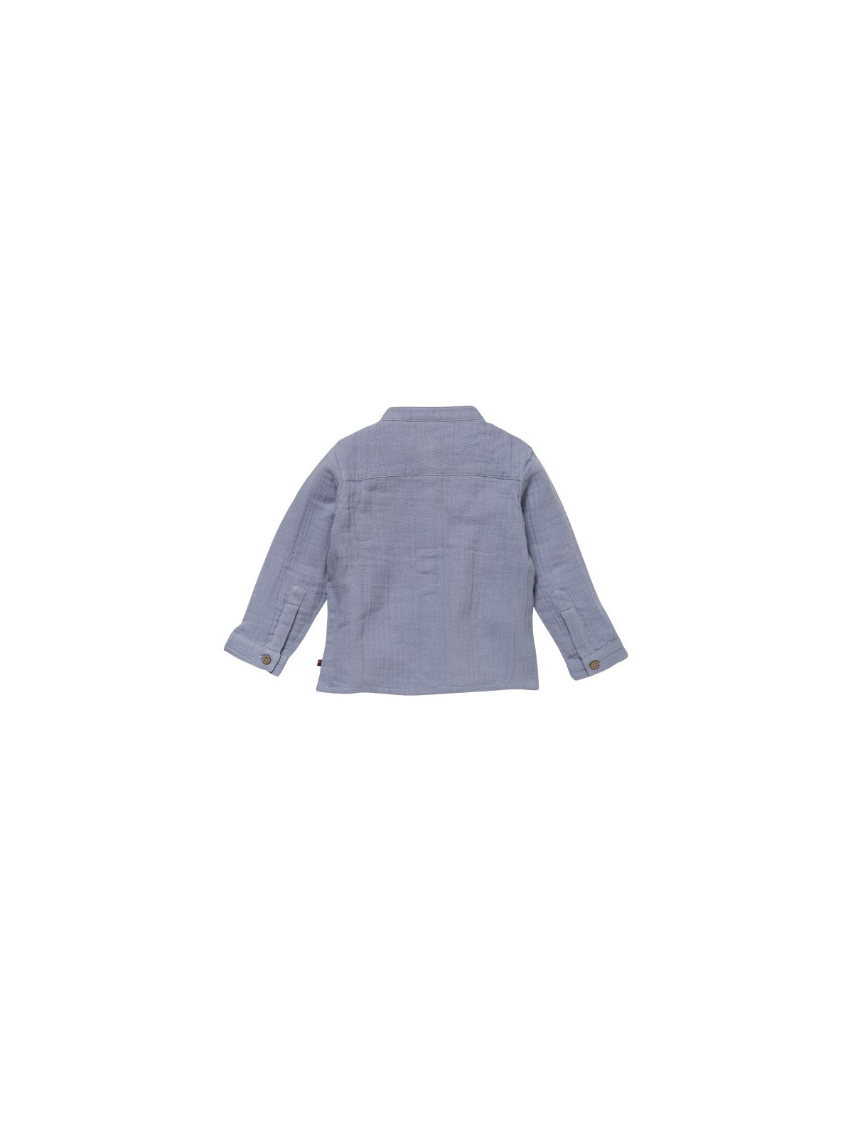 People Wear Organic - Bio Baby Musselin Hemd, taubenblau
