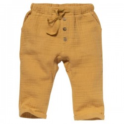 People Wear Organic - Bio Baby Musselin Hose mit Taschen, honiggelb