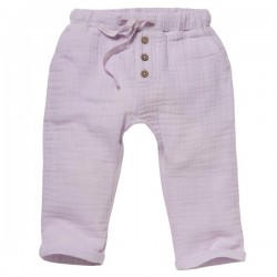 People Wear Organic - Bio Baby Musselin Hose mit Taschen, flieder