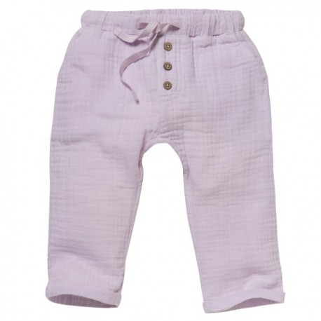 People Wear Organic - Bio Baby Musselin Hose mit Taschen, flieder
