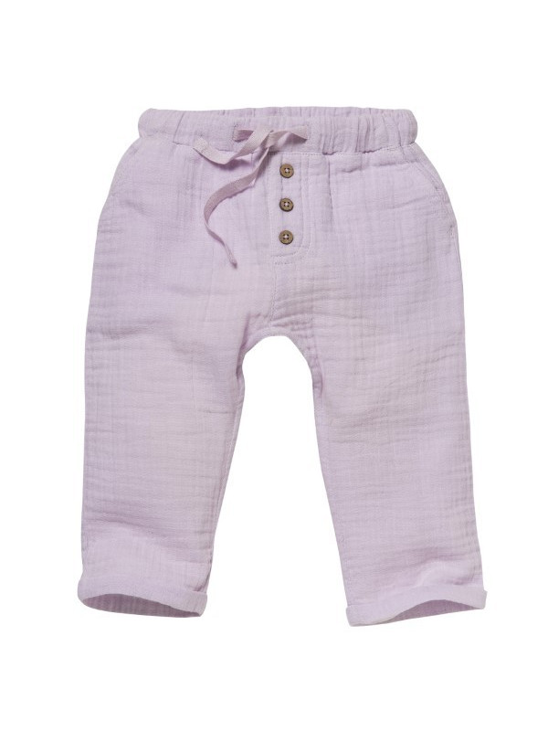 People Wear Organic - Bio Baby Musselin Hose mit Taschen, flieder