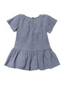 People Wear Organic - Bio Baby Musselin Kleid, taubenblau