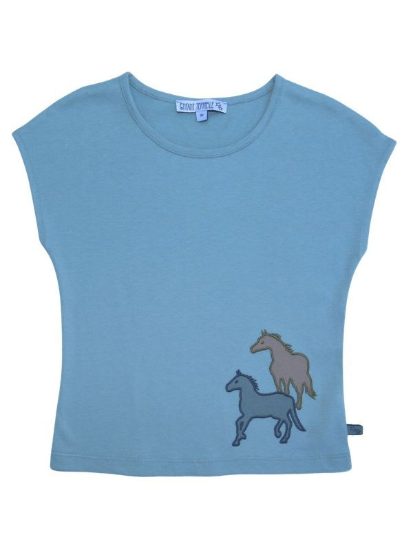 Enfant Terrible - Bio Kinder T-Shirt mit Pferde-Applikation