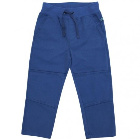Enfant Terrible - Bio Kinder Stoffhose mit gedoppeltem Knie und Softbund, blau
