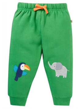 frugi - Bio Baby Sweathose "Character" mit Tukan/Elefanten-Patches