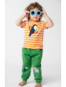 frugi - Bio Baby Sweathose "Character" mit Tukan/Elefanten-Patches
