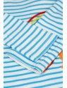 frugi - Bio Kinder Langarmshirt "Bobby Applique" mit Oktopus-Applikation und Streifen