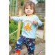 frugi - Bio Kinder Langarmshirt "Bobby Applique" mit Oktopus-Applikation und Streifen