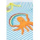 frugi - Bio Kinder Langarmshirt "Bobby Applique" mit Oktopus-Applikation und Streifen