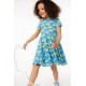 frugi - Bio Kinder Jersey Kleid "Spring" mit Echinacea-Blumen-Allover