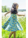 frugi - Bio Kinder Jersey Kleid "Spring" mit Echinacea-Blumen-Allover