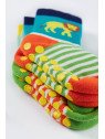 frugi - Bio Baby Stopper Socken Doppelpack mit Jungle-Motiven