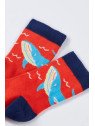 frugi - Bio Baby Strümpfe 3er-Pack mit Regenbogen, Wal und Fisch-Motiven
